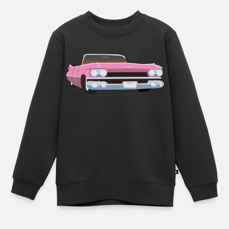 Cadilac Rose vif - Sweat Premium enfant bio - noir