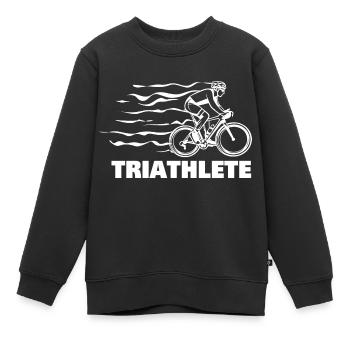 Triathlon Biking Biker - Kinder Premium Organic Sweatshirt - Schwarz - Vorne - AI Model Kid Female (0cm)