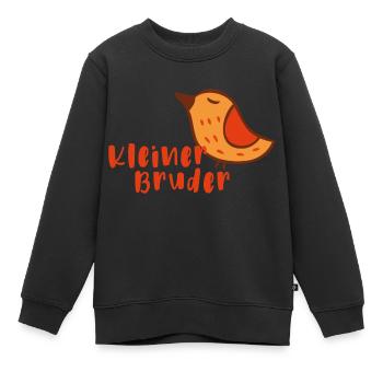 kleiner Bruder - Kinder Premium Organic Sweatshirt - Schwarz - Vorne - AI Model Kid Female (0cm)