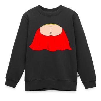 Flying Bum - Aufwärts fliegen - Kinder Premium Organic Sweatshirt - Schwarz - Vorne - AI Model Kid Female (0cm)