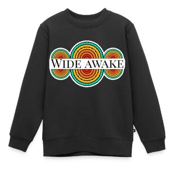 Complètement éveillé - Sweat Premium enfant bio - noir - Devant - AI Model Kid Female (0cm)