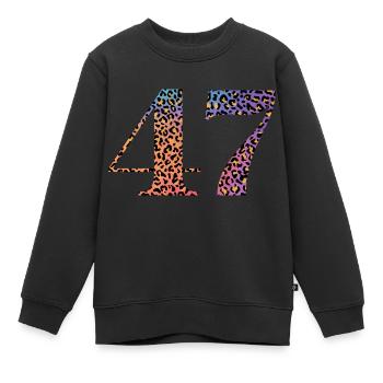 47. Geburtstag Leopard - Kinder Premium Organic Sweatshirt - Schwarz - Vorne - AI Model Kid Female (0cm)