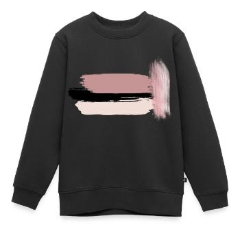 kreativer Pinselstrich - Kinder Premium Organic Sweatshirt - Schwarz - Vorne - AI Model Kid Female (0cm)