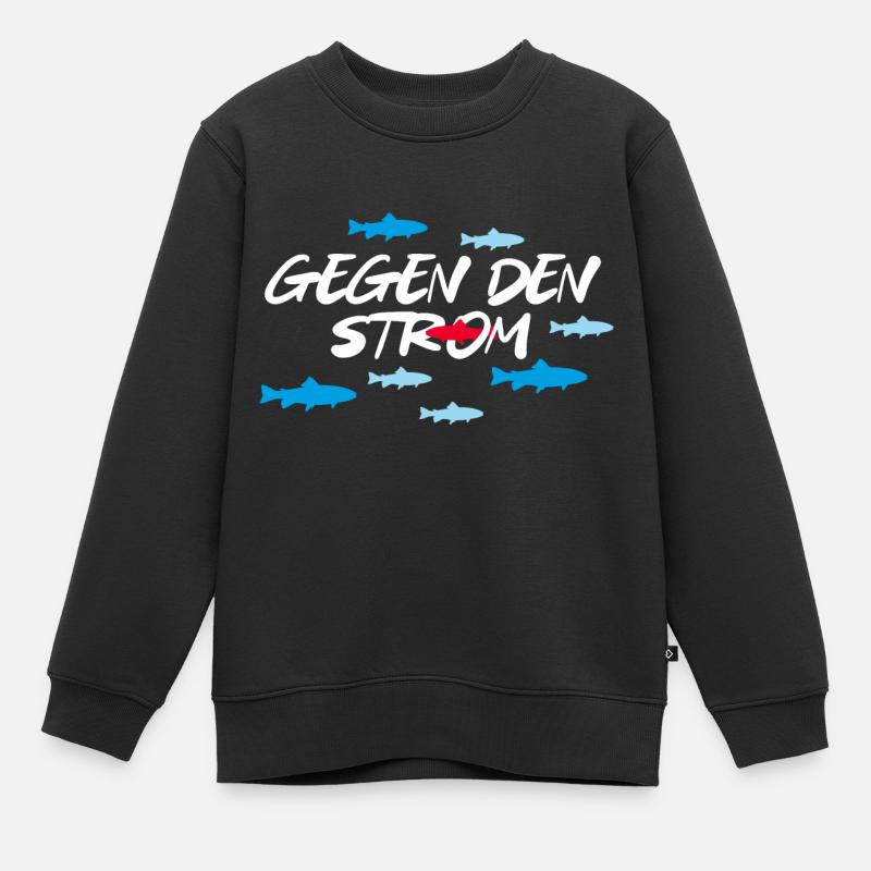 À contre-courant - Sweat Premium enfant bio - noir