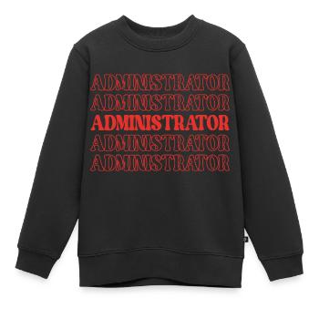 Administrator Manager Leader Head Director - Kinder Premium Organic Sweatshirt - Schwarz - Vorne - AI Model Kid Female (0cm)