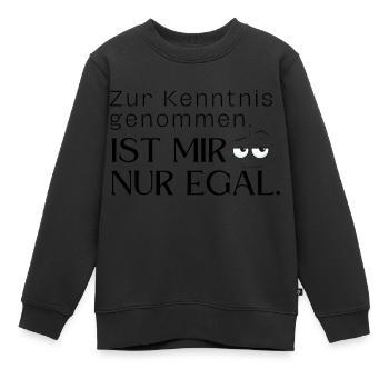 Ist mir egal - Kinder Premium Organic Sweatshirt - Schwarz - Vorne - AI Model Kid Female (0cm)
