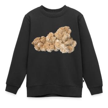 Sable Rose cristal sable gypse barytine minéral - Sweat Premium enfant bio - noir - Devant - AI Model Kid Female (0cm)