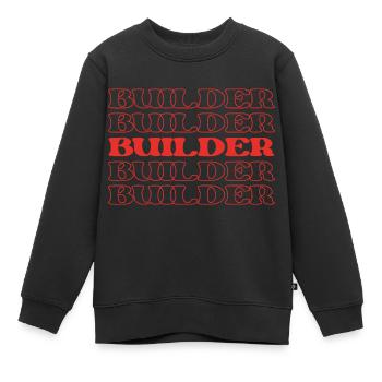 Constructeur Constructeur Charpentier Maçon - Sweat Premium enfant bio - noir - Devant - AI Model Kid Female (0cm)