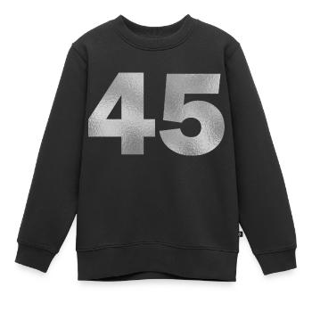 Anniversaire 45 ans - Sweat Premium enfant bio - noir - Devant - AI Model Kid Female (0cm)