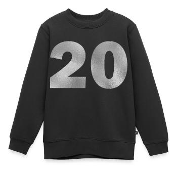 Anniversaire 20 ans - Sweat Premium enfant bio - noir - Devant - AI Model Kid Female (0cm)