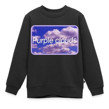 Purple clouds - Kinder Premium Organic Sweatshirt - Schwarz - Vorne - AI Model Kid Female (0cm)