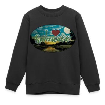 I Heart Spreewald grunge - Sweat Premium enfant bio - noir - Devant - AI Model Kid Female (0cm)