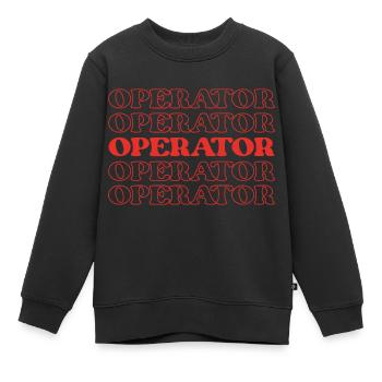 Operator Worker Technician Specialist Employee - Kids Premium Organic Sweatshirt - black - Front - AI Model Kid Female (0cm)
