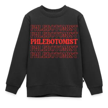 Phlébotomiste Tiroir à Sang Venipuncteur Sang - Sweat Premium enfant bio - noir - Devant - AI Model Kid Female (0cm)