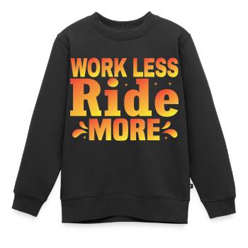 Work Less Ride More - Die Freiheit Der Straße - Kinder Premium Organic Sweatshirt - Schwarz - Vorne - AI Model Kid Female (0cm)