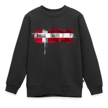 Danemark Europe Drapeau danois symboles nationaux norden - Sweat Premium enfant bio - noir - Devant - AI Model Kid Female (0cm)
