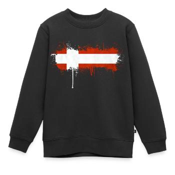 Danemark Europe Drapeau danois symboles nationaux norden - Sweat Premium enfant bio - noir - Devant - AI Model Kid Female (0cm)