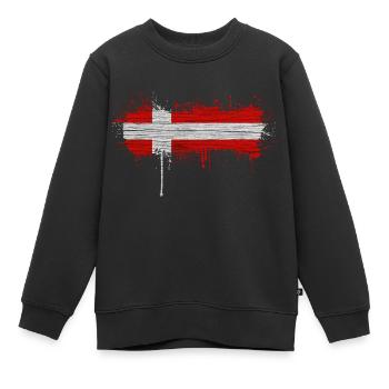 Danemark Europe Drapeau danois symboles nationaux norden - Sweat Premium enfant bio - noir - Devant - AI Model Kid Female (0cm)