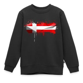 Danemark Europe Drapeau danois symboles nationaux norden - Sweat Premium enfant bio - noir - Devant - AI Model Kid Female (0cm)