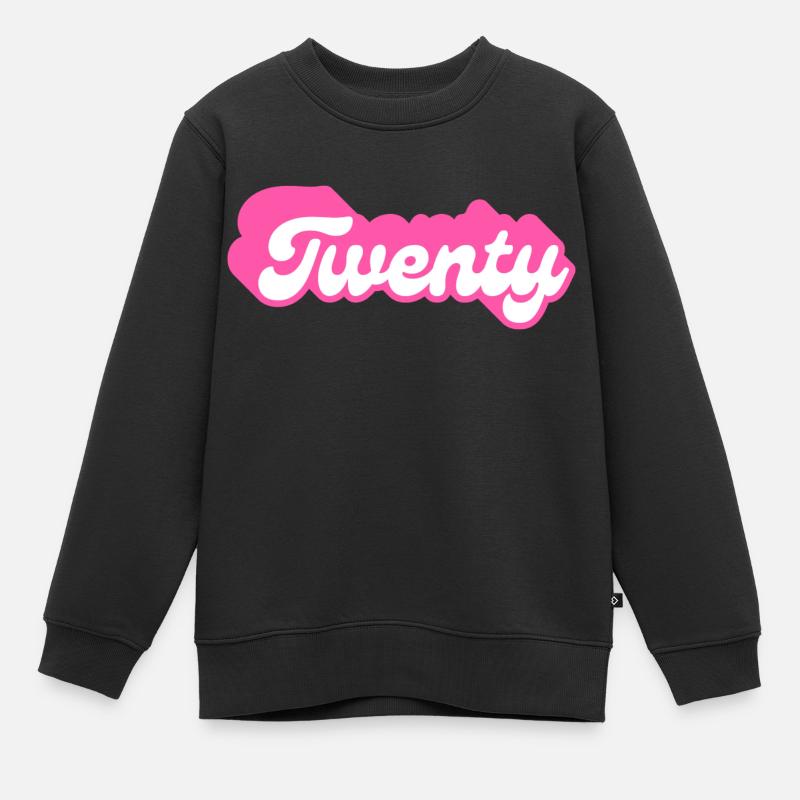 Zwanzigster Geburtstag - 20. Geburtstag retro pink - Kinder Premium Organic Sweatshirt - Schwarz