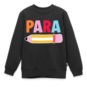 Para professional - Kinder Premium Organic Sweatshirt - Schwarz - Vorne - AI Model Kid Female (0cm)