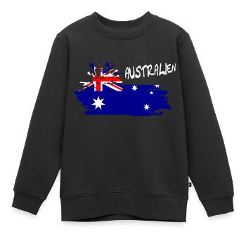 Australien Australia - Kinder Premium Organic Sweatshirt - Schwarz - Vorne - AI Model Kid Female (0cm)