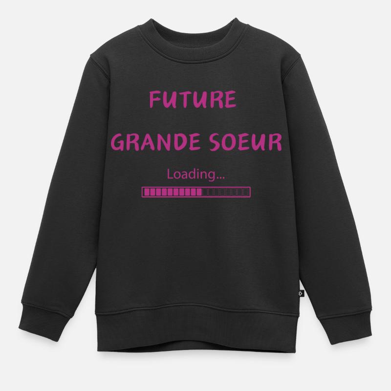 Future grande soeur - Sweat Premium enfant bio - noir