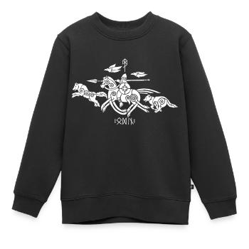 Odin Tiere - Kinder Premium Organic Sweatshirt - Schwarz - Vorne - AI Model Kid Female (0cm)