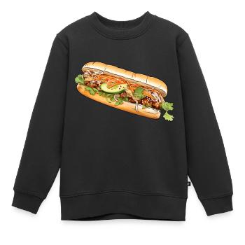 Banh Mi Sandwich - Kinder Premium Organic Sweatshirt - Schwarz - Vorne - AI Model Kid Female (0cm)