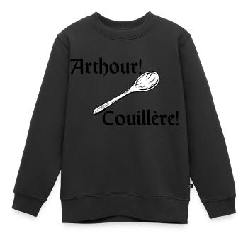 Arthour Couillère - Sweat Premium enfant bio - noir - Devant - AI Model Kid Female (0cm)