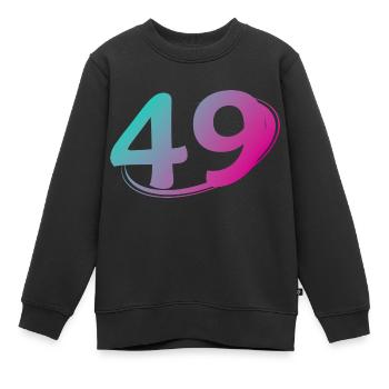 Nummer 49 mehrfarbig - Kinder Premium Organic Sweatshirt - Schwarz - Vorne - AI Model Kid Female (0cm)