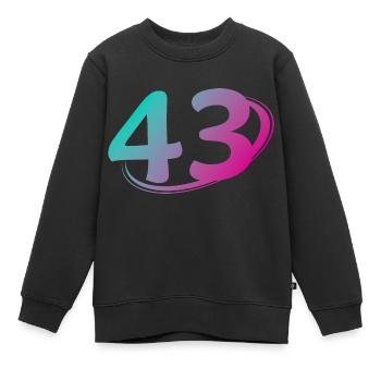 Nummer 43 mehrfarbig - Kinder Premium Organic Sweatshirt - Schwarz - Vorne - AI Model Kid Female (0cm)