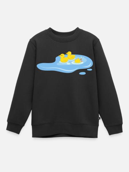 Canards dans une mare - Sweat Premium enfant bio - noir