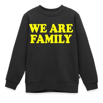 We are family - Sweat Premium enfant bio - noir - Devant - AI Model Kid Female (0cm)