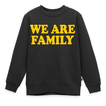 We are family - Sweat Premium enfant bio - noir - Devant - AI Model Kid Female (0cm)