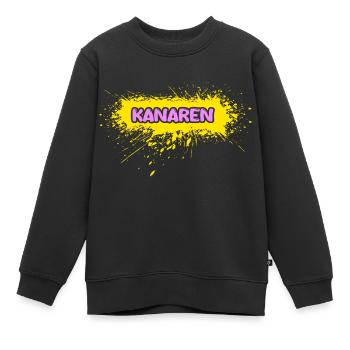 Les îles Canaries comme le soleil - Sweat Premium enfant bio - noir - Devant - AI Model Kid Female (0cm)