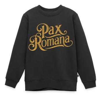 Pax Romana - Sweat Premium enfant bio - noir - Devant - AI Model Kid Female (0cm)