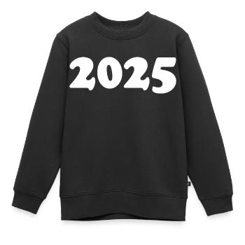 2025 - Kinder Premium Organic Sweatshirt - Schwarz - Vorne - AI Model Kid Female (0cm)