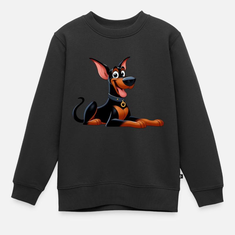 Doberman - Kids Premium Organic Sweatshirt - black