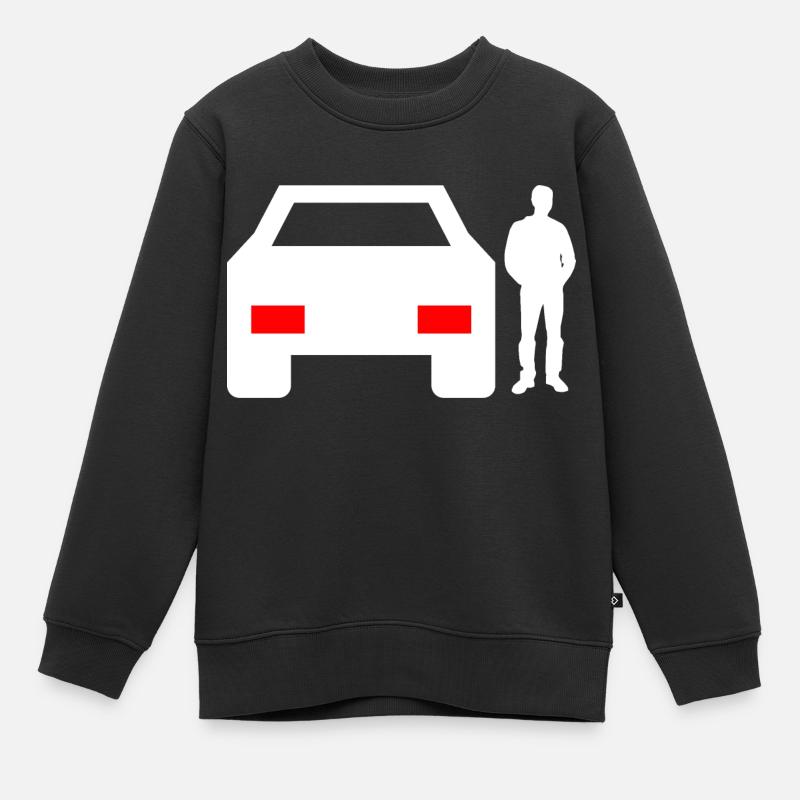 Auto - Kinder Premium Organic Sweatshirt - Schwarz
