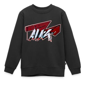 urban abstract graffiti - Kinder Premium Organic Sweatshirt - Schwarz - Vorne - AI Model Kid Female (0cm)