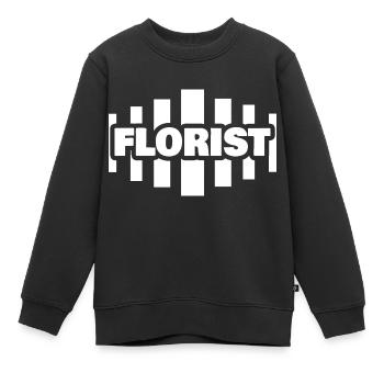 Florist as a profession - Kids Premium Organic Sweatshirt - black - Front - AI Model Kid Female (0cm)