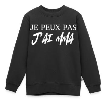 Ich kann nicht, ich habe MMA - Kinder Premium Organic Sweatshirt - Schwarz - Vorne - AI Model Kid Female (0cm)