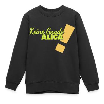 Alica comme drôle - Sweat Premium enfant bio - noir - Devant - AI Model Kid Female (0cm)