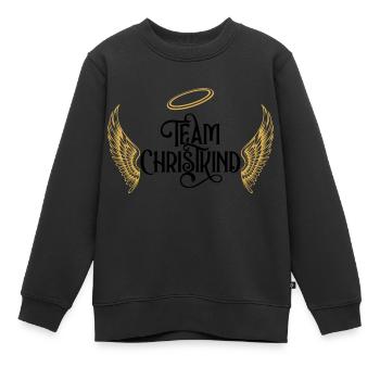 Team Christkind Heilig Abend Kostüm Familie - Kinder Premium Organic Sweatshirt - Schwarz - Vorne - AI Model Kid Female (0cm)