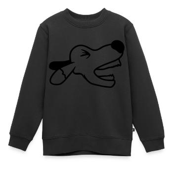 Chien, en colère, mordant, dangereux, aboiement, aboiement, fort, jappement - Sweat Premium enfant bio - noir - Devant - AI Model Kid Female (0cm)