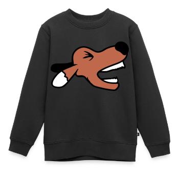 Chien, en colère, mordant, dangereux, aboiement, aboiement, fort, jappement - Sweat Premium enfant bio - noir - Devant - AI Model Kid Female (0cm)