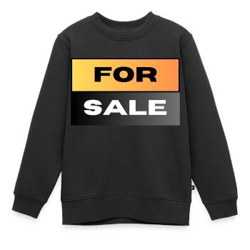 FOR SALE - Kids Premium Organic Sweatshirt - black - Front - AI Model Kid Female (0cm)