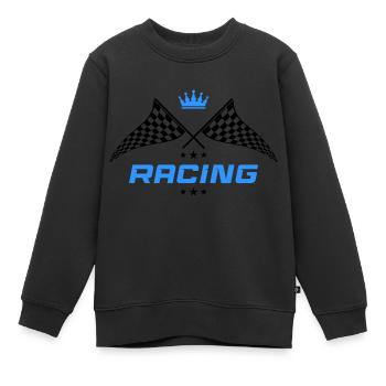 racing symbol - Kinder Premium Organic Sweatshirt - Schwarz - Vorne - AI Model Kid Female (0cm)
