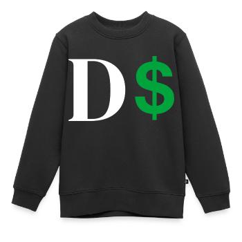 Dollar-Buchstabe - Kinder Premium Organic Sweatshirt - Schwarz - Vorne - AI Model Kid Female (0cm)